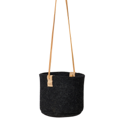  Blomsterpotte af Zero Waste uld, Charcoal