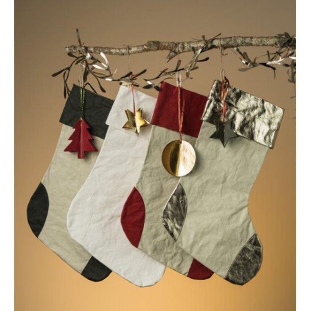 Large Christmas stocking, julesok Cachmire/Red