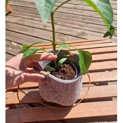 Blomsterpotte af Zero Waste uld, Grey