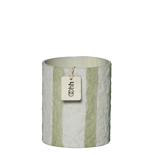 Hampton pot/pen holder, Sage/Off White