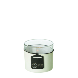 Cemented Tealight Holder, White 