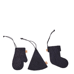 Zero Waste box med 12 styks julepynt, Sort