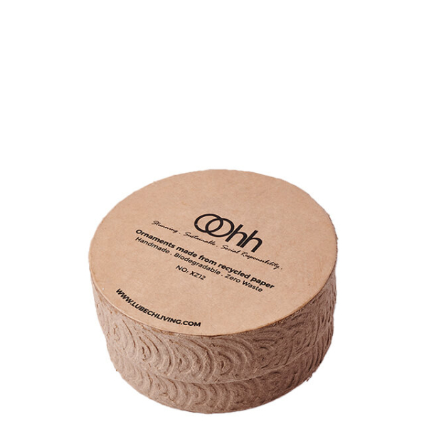 Zero Waste box med 12 styks julepynt, Naturlig