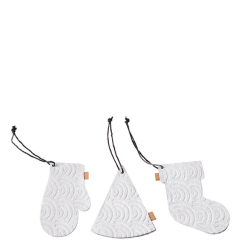 Zero Waste box med 12 styks julepynt, Hvid