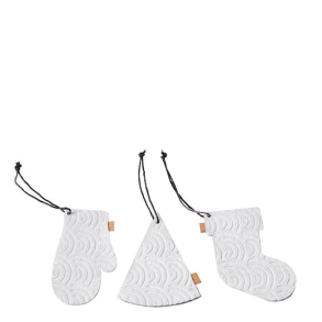 Zero Waste box med 12 styks julepynt, Hvid
