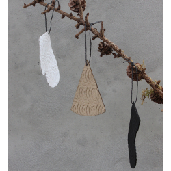 Zero Waste box med 12 styks julepynt, Sort