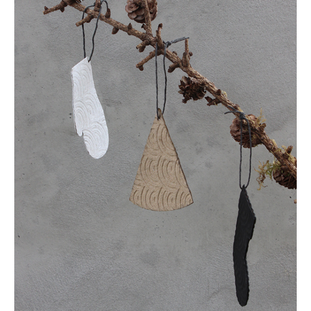 Zero Waste box med 12 styks julepynt, Sort