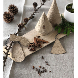 Zero Waste box med 12 styks julepynt, Naturlig