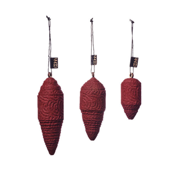 Zero Waste Christmas ornaments set of 3