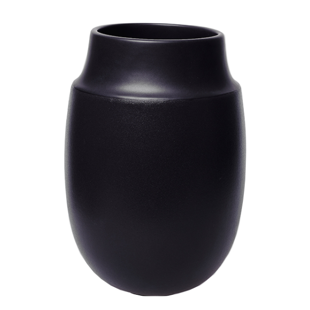 reform udvide dobbelt Aya vase med sand finish, Sort - Keramik krukker & vaser <br />  <small>Bæredygtig keramik</small> - Lübech Living