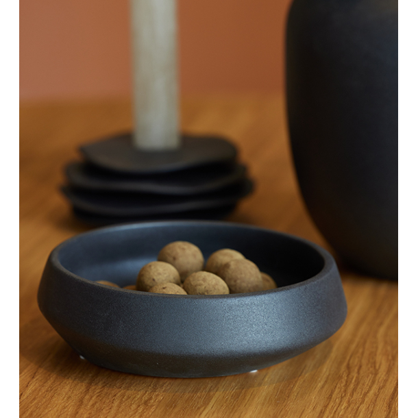 ANIA vase, sand finish, Black