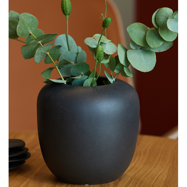 ANIA vase, sand finish, Black