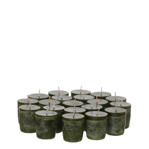 Timber Votives, 20 pcs, Hunting Green