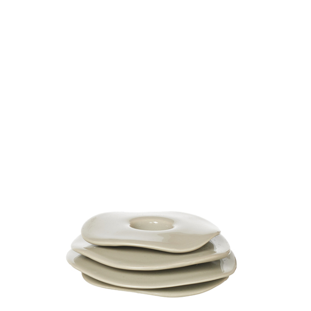  Lily candle holder glossy finish, Sand