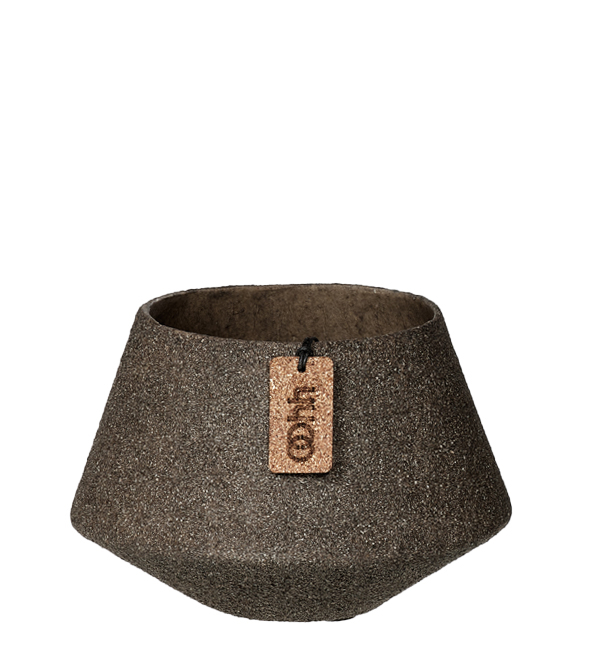 Wood'z Angle pot small, Caffe - Ø 11 cm - Lübech Living