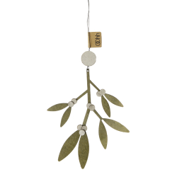 Misteltoe ornament, Burnt Olive/White