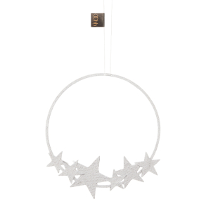 WOODz krans m/stars,White