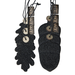 S/6 - WOODz ophng: 3 agern + 3 egetrsblade, Black