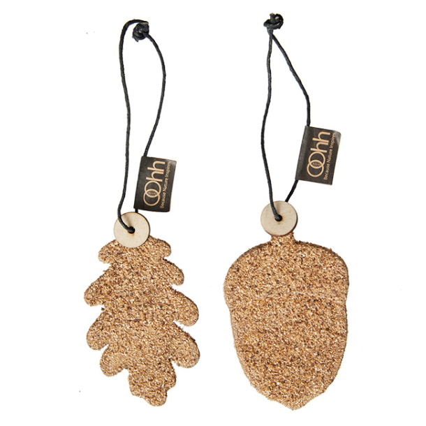 S/6 - WOODz ophng: 3 agern + 3 egetrsblade, Light Wood