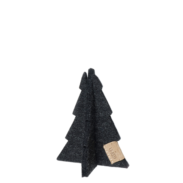 Juletr stor af Zero Waste uld, Charcoal
