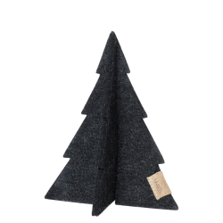 Juletr lille af Zero Waste uld, Charcoal