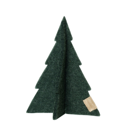 Juletr stor af Zero Waste uld, Green