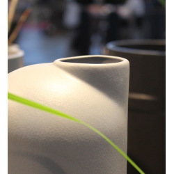 Anna keramik vase hj med sand finish, Grey