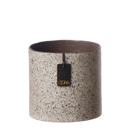 Granite hndmalet potte, Brown