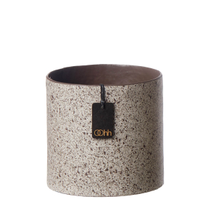 Granite hndmalet potte, Brown