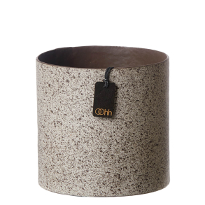 Granite hndmalet potte, Brun