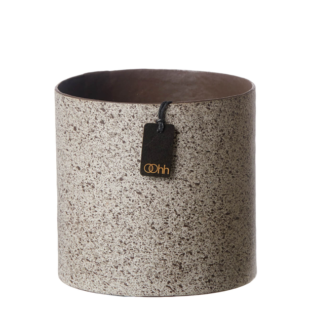 Granite hndmalet potte, Brun