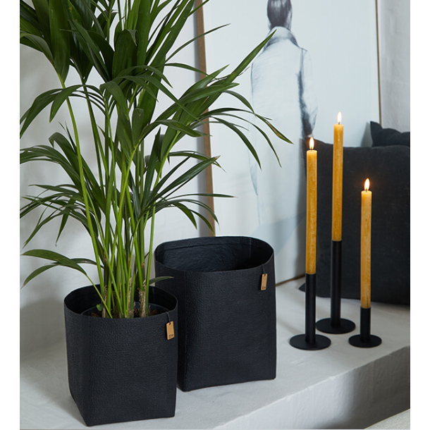 S/2 Madrid zero waste baskets, Black