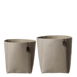 S/2 Madrid zero waste baskets, Light Brown