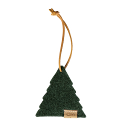 Tr ornament af Zero Waste uld, Green