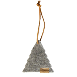 Tr ornament af Zero Waste uld, Grey
