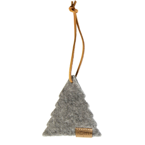 Tr ornament af Zero Waste uld, Grey