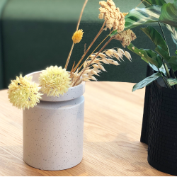 Ania Duo, Vase &amp; Lysestage, Black