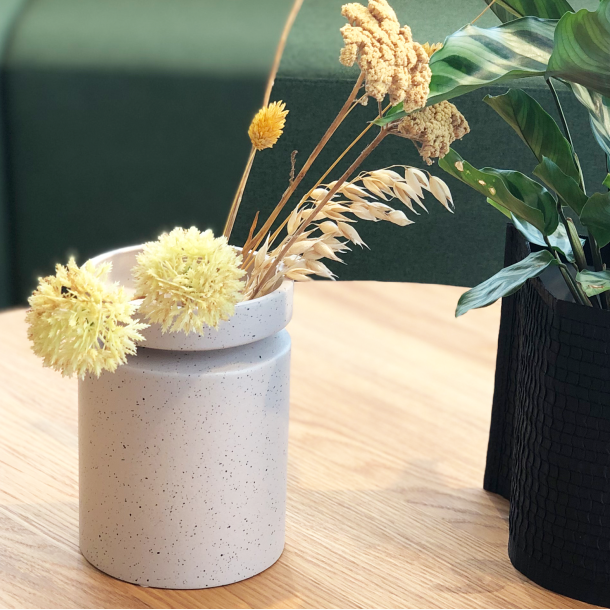 Ania Duo, Vase &amp; Lysestage, Black