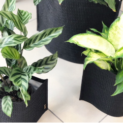 Mail Me XL - flat packed Flower Pot, Black