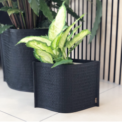 Mail Me - flat packed Flower Pot, Black