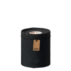 Dune tealight holder (high), black