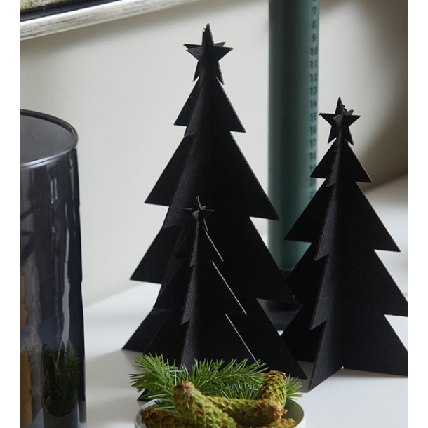 Eco-felt juletr, lille, Grey