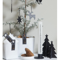 Eco-felt juletr, lille, Grey