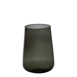Valencia drop vase, Black
