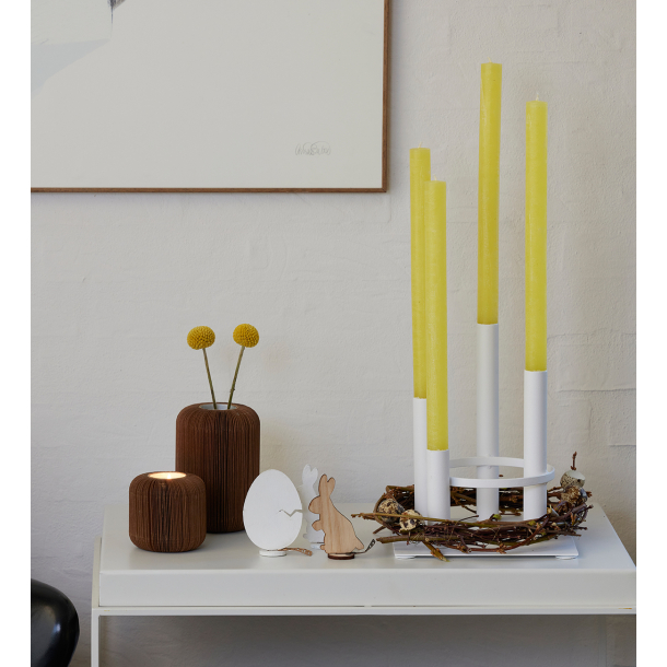 Vienna Set with candle holder+tray. White