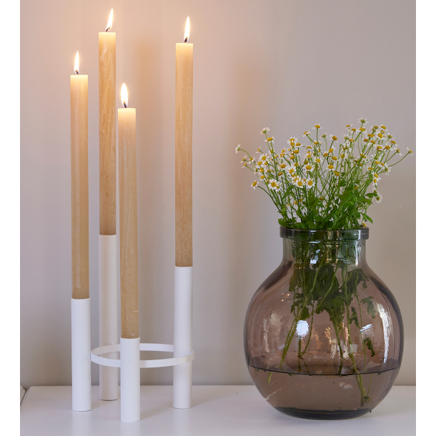 Vienna Set with candle holder+tray. White