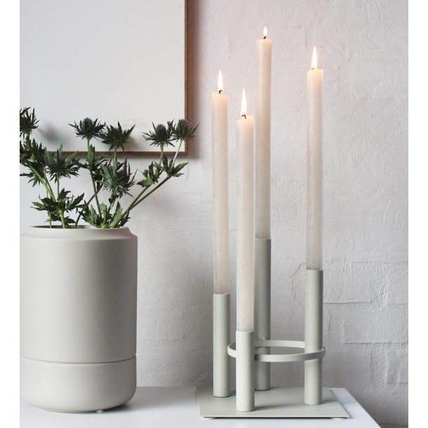 Vienna Set with candle holder+tray. Light Brown