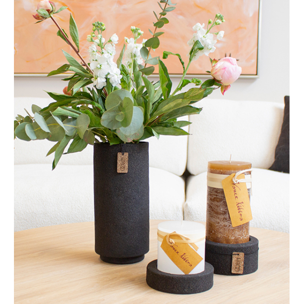 WOODz candle holder tall, ASH