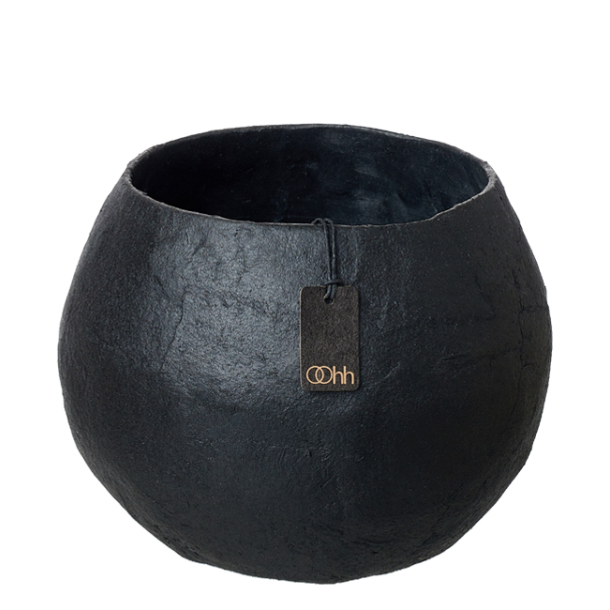 Pulp blomsterpotte ball shape, Black