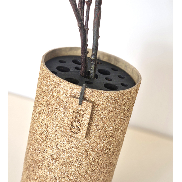 Wood'z pique fleur vase, light wood